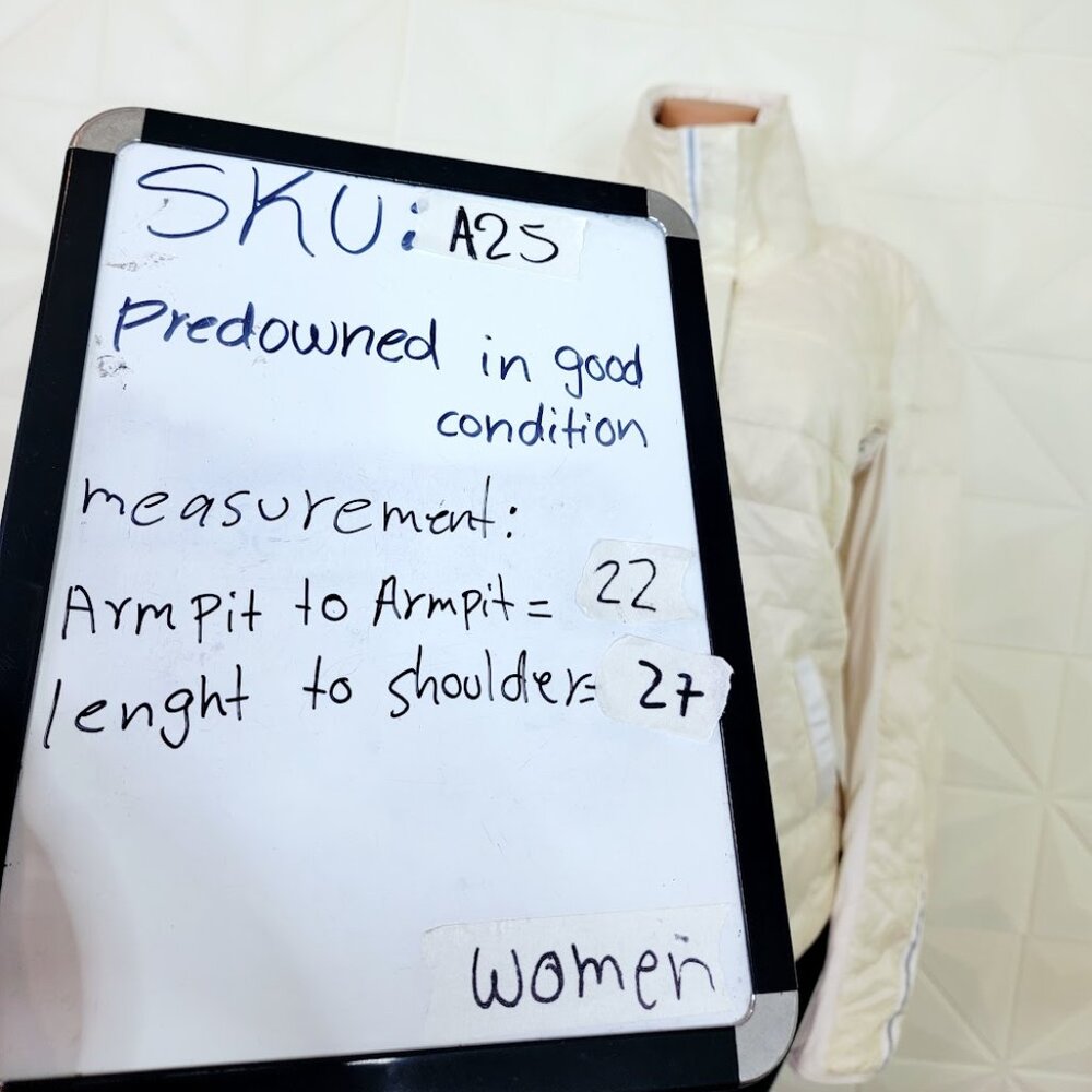 Lululemon Athletica Off-White Quilted Puffer Jacket - Picture 9 of 9